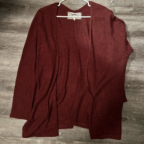 Pink Martini cardigan in burgandy color. - Picture 2 of 2